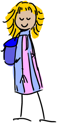 Mädchen mit Rucksack
